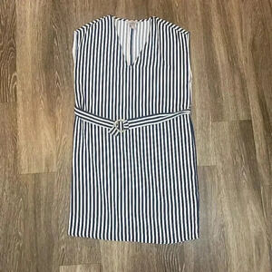 Womens H&M Blue and White Stripe Dress - 2